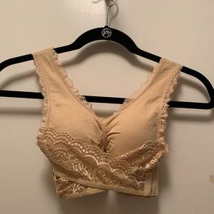 🌸Chris Cross wrap Bra Nude Size S🌸